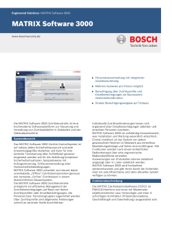 MATRIX Software 3000 - Bosch Security Systems