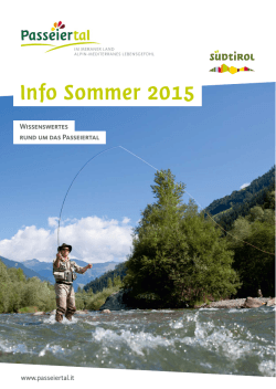 Info Sommer 2015 - Tourismusverein Passeiertal
