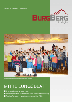 Burgberger Mitteilungsblatt Nr. 05/2015