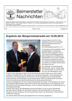 Mitteilungsblatt KW 20 - Gemeinde Beimerstetten