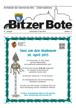Bitzer Bote vom 23.04.2015