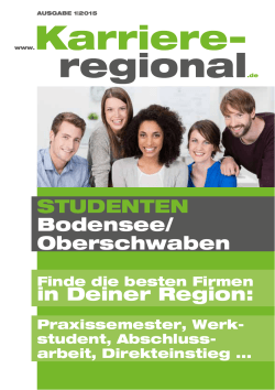 in Deiner Region: STUDENTEN Bodensee - Karriere
