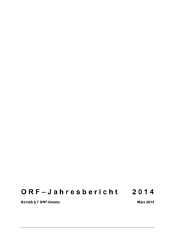 O R F – J a h r e s b e r i c h t     2 0 1 4