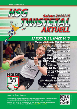 Hallenzeitung (M&auml;rz 2015)