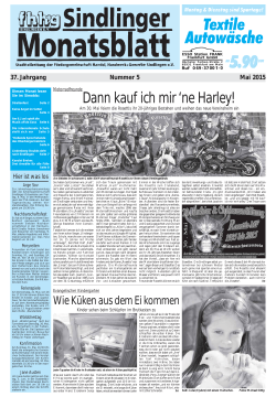 Sindlinger Monatsblatt Mai 2015