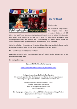 Hilfe für Nepal