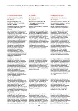 III. PATENTANSPRÜCHE III. CLAIMS III. REVENDICATIONS