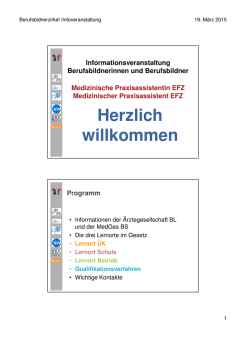 Präsentation Infoveranstaltung Donnerstag, 19