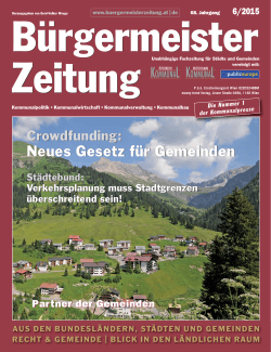 Ausgabe 6/2015 - Bürgermeister Zeitung