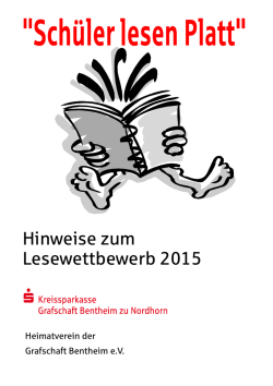 Hinweise zum Lesewettbewerb 2015