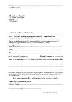 Hilfe am Grabe Eiserfeld z. H. Herrn Detlev Nigge Gartenstr. 105