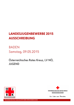 Ausschreibung Landesjugendbewerb 2015