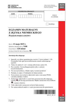 egzamin maturalny z języka niemieckiego poziom podstawowy