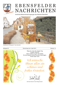 Ebensfelder Nachrichten vom 02.04.2015 KW 14