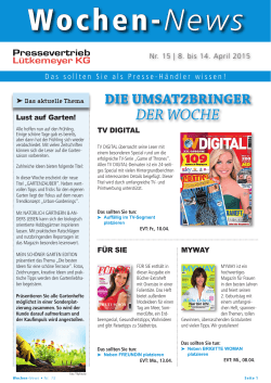 EH-Info 15/2015 - Pressevertrieb Lütkemeyer KG