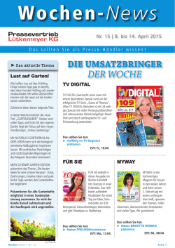 EH-Info 15/2015 - Pressevertrieb L&uuml;tkemeyer KG