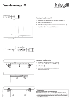 Montageanleitung interstil F1 Wand