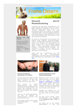 Newsletter April 2015 - Gesundheitszentrum Ludwigsburg
