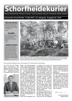 Schorfheidekurier - Gemeinde Schorfheide