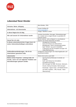 Lebenslauf René Werder