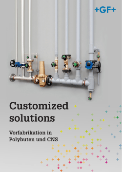 Customized Solutions - Vorfabrikation in Polybuten und CNS (PDF