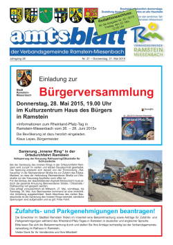 AMTSBLATT Nr. 21 vom 21.05.2015 - Ramstein