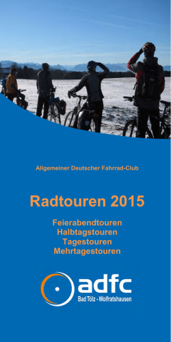 Radtouren 2015 - ADFC Bad Tölz / Wolfratshausen