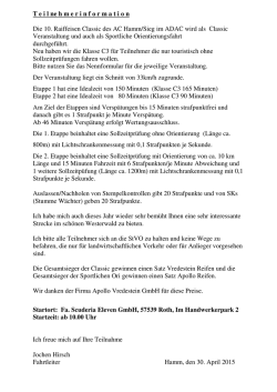 Kurzausschreibung AC Hamm 2015
