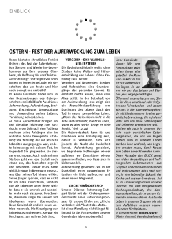 EINblIck Ostern - Fest der AuFerweckung zum Leben - Heilig