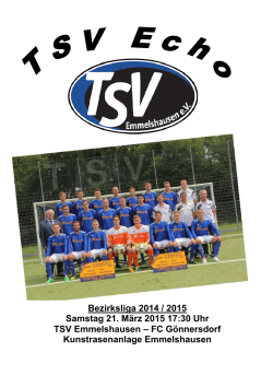 20.03.2015: TSV - FC Gönnersdorf