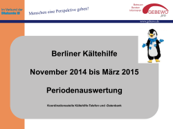Periodenauswertung November 2014 - März 2015