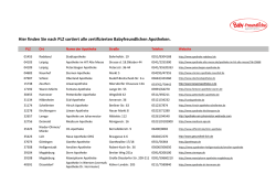 Hier finden Sie nach PLZ sortiert alle zertifizierten Babyfreundlichen