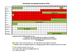 Ausleihplan Real Care Babysimulatoren 2016