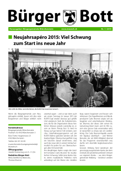 Neujahrsapéro 2015 - Bürgergemeinde Münchenstein