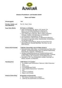 Alnatura Produktions- und Handels GmbH Daten und Fakten