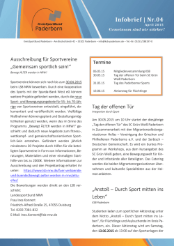 Infobrief | Nr.04 - KreisSportBund Paderborn