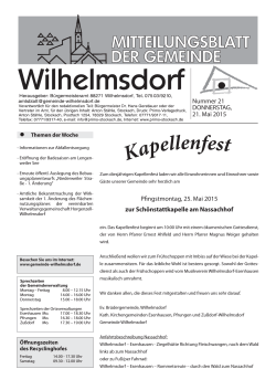 Kapellenfest - Wilhelmsdorf