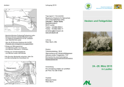 Hecken und Feldgeh&ouml;lze 24.&ndash;26. M&auml;rz 2015 in Laufen