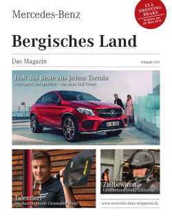 Bergisches Land - Mercedes-Benz Niederlassungsmagazine