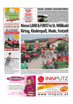Messe LAND & FORST in St. Willibald Kirtag, Kinderspaß, Mode