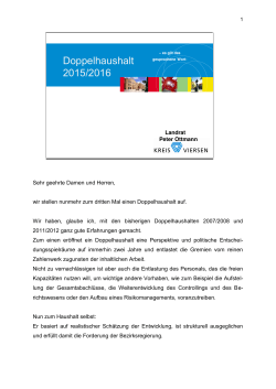 Doppelhaushalt - FDP Kreisverband Viersen