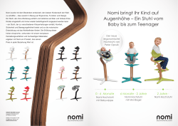 Nomi bringt Ihr Kind auf Augenhöhe – Ein Stuhl vom Baby bis zum