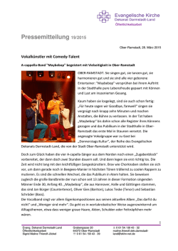 Ein Bericht - Evangelisches Dekanat Darmstadt-Land