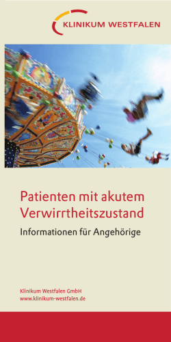 Flyer Delir - Klinikum Westfalen