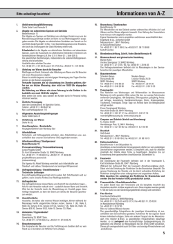 Informationen von A-Z