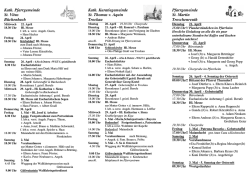 Gottesdienstordnung KW 17 18 /2015