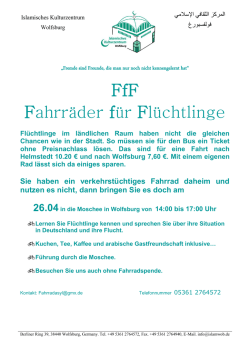 FfF Fahrr&auml;der f&uuml;r Fl&uuml;chtlinge - Islamisches Kulturzentrum Wolfsburg