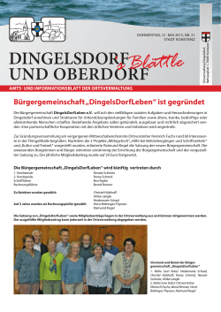 Mitteilungsblatt vom 21.05.2015