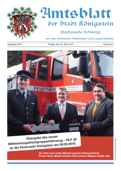 Amtsblatt Königstein Nr. 5 herunterladen, Mai 2015