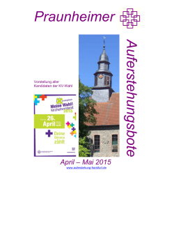 Bote April15 - Ev. Auferstehungsgemeinde Praunheim